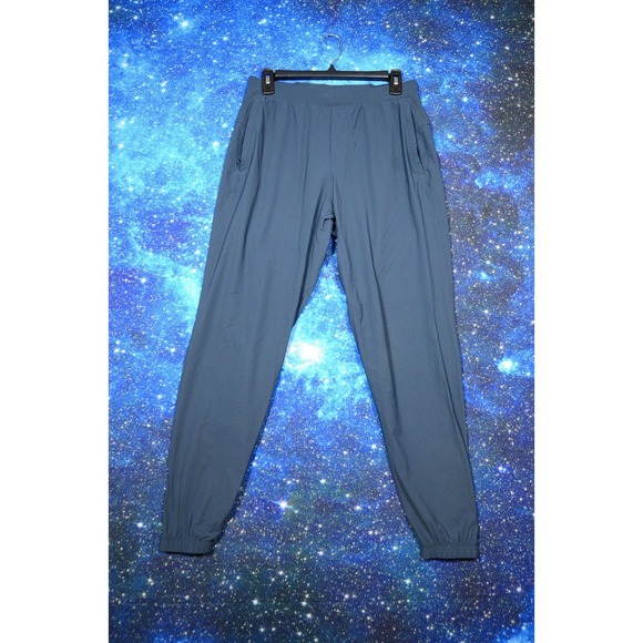 lululemon athletica Other - Lululemon Jogger Pants Mens Medium Blue Elastic Waist Ankle Zip Running Athletic
